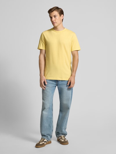 BOSS Orange Regular fit T-shirt van puur katoen, model 'TEGOOD' Geel - 1