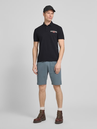 Napapijri Slim fit poloshirt met labelprint, model 'AYLMER' Zwart - 1