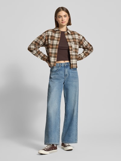 ONLY Wide Leg Jeans aus reiner Baumwolle Modell 'HOPE' Jeansblau Melange 1