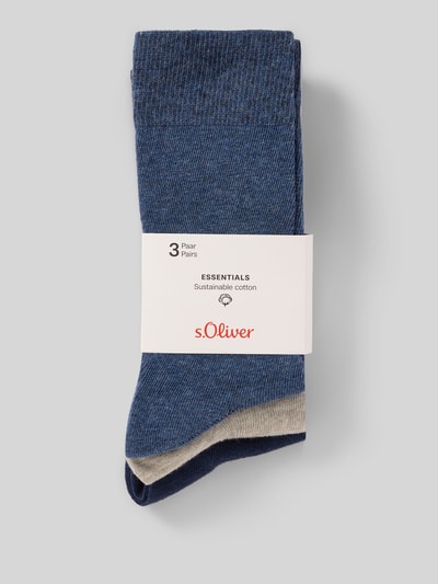 s.Oliver RED LABEL Socken aus Baumwoll-Mix im 3er-Pack Blau 3