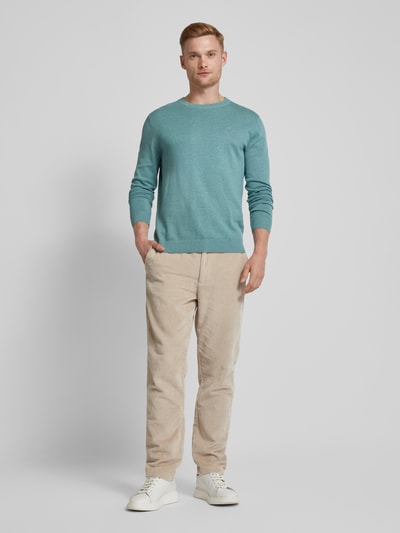 Tom Tailor Gebreide pullover met labelstitching, model 'BASIC' Mintgroen - 1