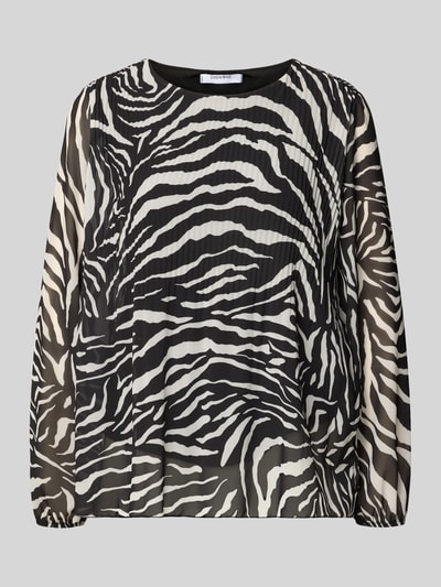 ZABAIONE Blouseshirt met plissévouwen, model 'Al44bii' Zwart - 2