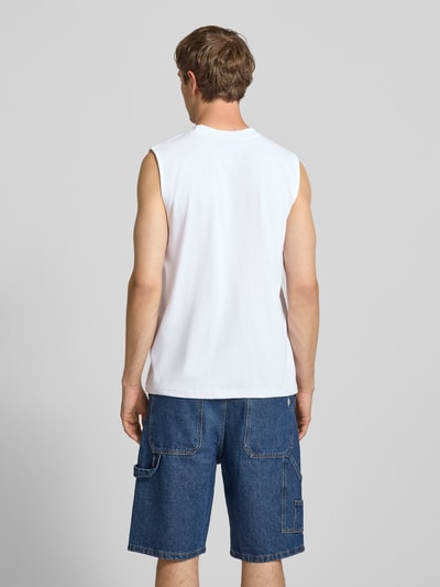 PEGADOR Tanktop mit Label-Stitching und Rundhalsausschnitt Weiss 5
