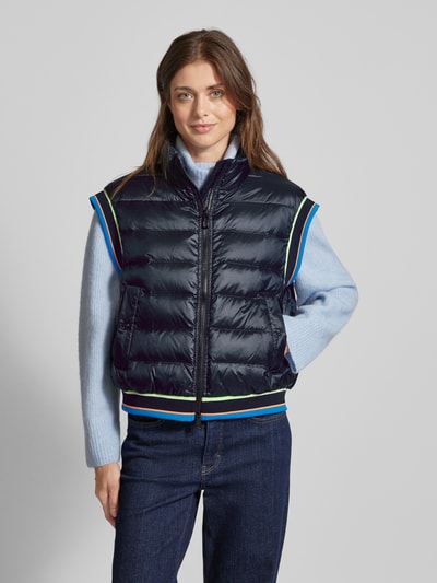 Marc Cain Donsbodywarmer met opstaande kraag Marineblauw - 4