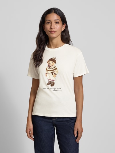 Polo Ralph Lauren T-shirt met motiefprint en ronde hals Offwhite - 4