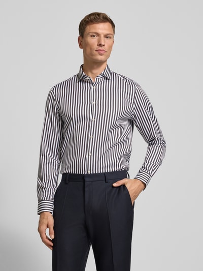 Jake*s Koszula biznesowa o kroju slim fit z bawełny z kołnierzykiem typu cutaway Ciemnobrązowy 4