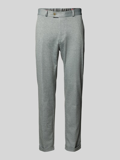 CG - Club of Gents Tapered Fit Stoffhose mit Applikation Modell 'Clow' Dunkelgruen 2