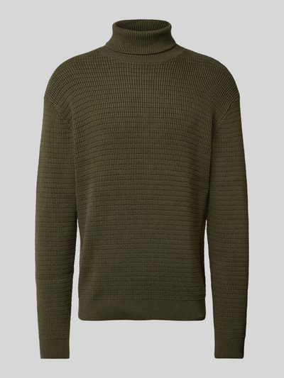 SELECTED HOMME Strickpullover mit Rollkragen Modell 'THEO' Dunkelgruen 2