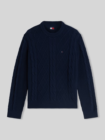 Tommy Jeans Regular fit pullover van puur katoen met gestikt logo Donkerblauw - 2