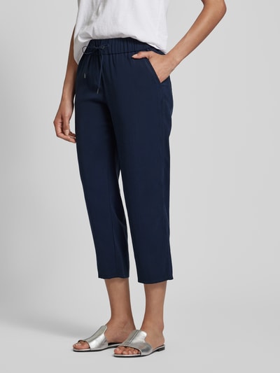 Toni Dress Regular fit stoffen broek met verkort model, model 'Pia' Marineblauw - 4