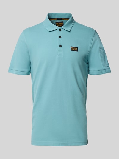 PME Legend Koszulka polo o kroju regular fit z naszywką z logo model ‘TRACKWAY’ Jasnoniebieski 2