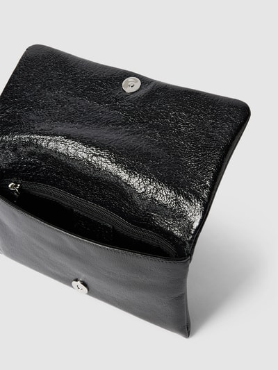 Abro Clutch van leer met strass-steentjes Metallic zwart - 5