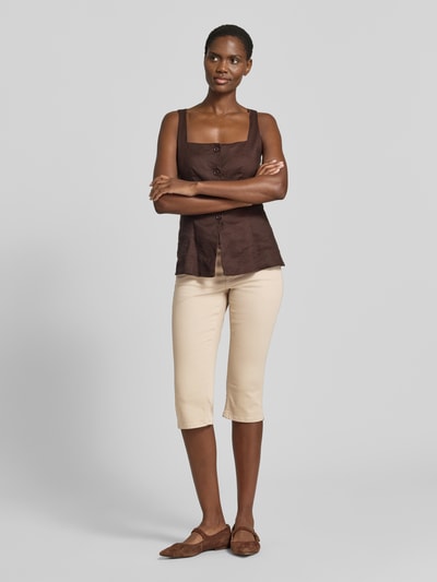 ANGELS spodnie capri z elastycznym pasem model 'AnnaCapri Sporty' Piaskowy 1