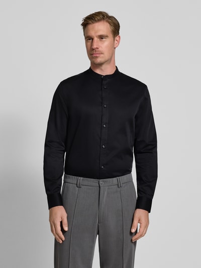 Jake*s Relaxed fit zakelijk overhemd met opstaande kraag Zwart - 4