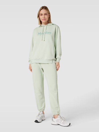 MaxMara Leisure Hoodie mit Label-Print Modell 'FILO' Mint 1