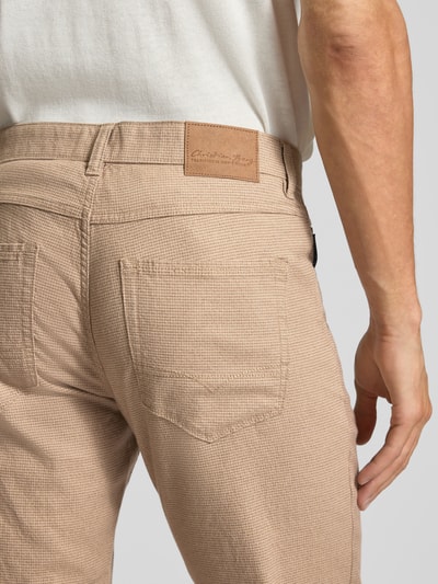 Christian Berg Men Straight Fit Hose mit Eingrifftaschen Beige 3