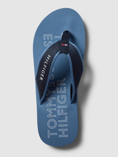 Tommy Hilfiger Teenslippers met labeldetail, model 'SPORTY' Bleu - 4