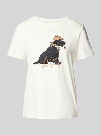 comma T-shirt met motiefprint Wit - 2