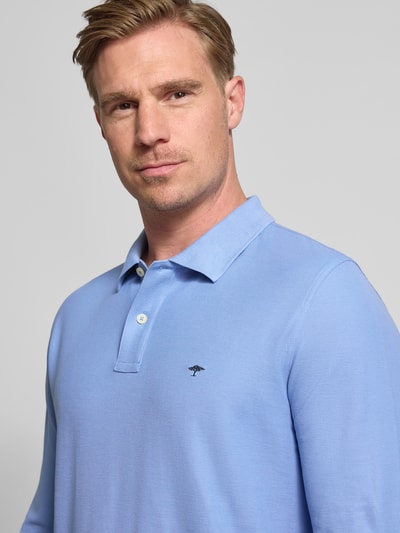 Fynch-Hatton Regular fit poloshirt met logostitching Lichtblauw - 3