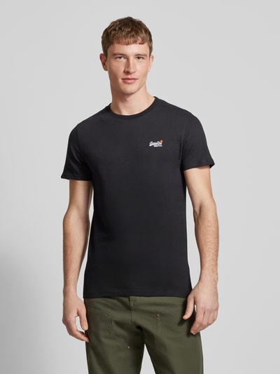 Superdry T-Shirt mit Label-Stitching Black 4