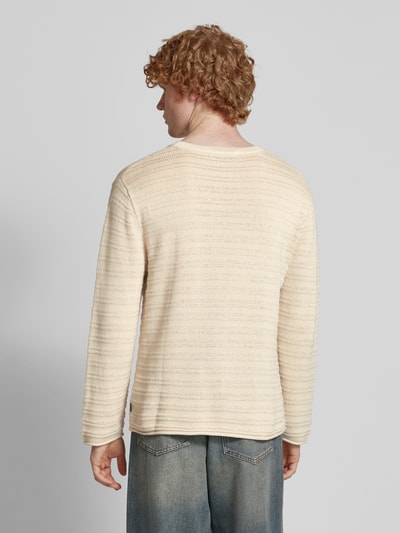 REVIEW Strickpullover mit gerippten Abschlüssen Ecru 5