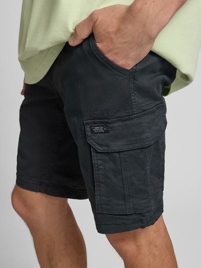 Blend Regular fit korte broek met cargozakken Zwart - 3