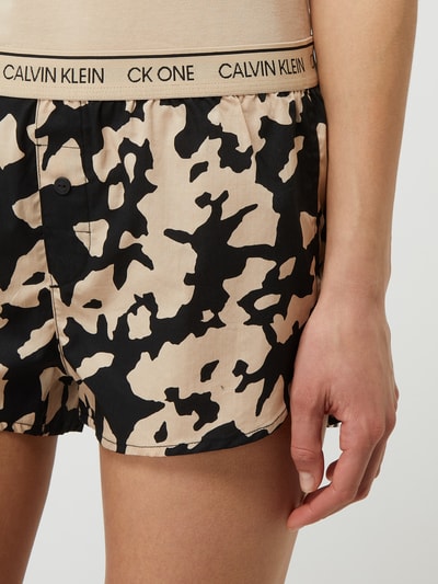 CK One Pyjama-Shorts aus Baumwolle Beige 3