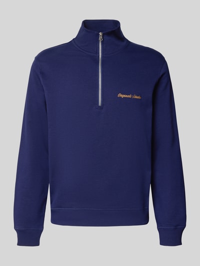 Jack & Jones Sweatshirt met schipperskraag en labelstitching Donkerblauw - 2