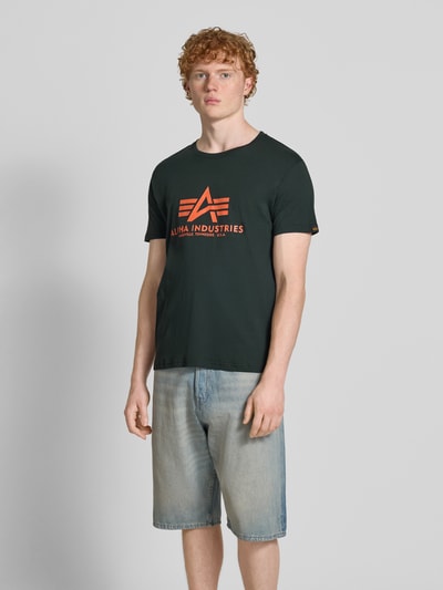 Alpha Industries T-Shirt mit Label-Print Petrol 4