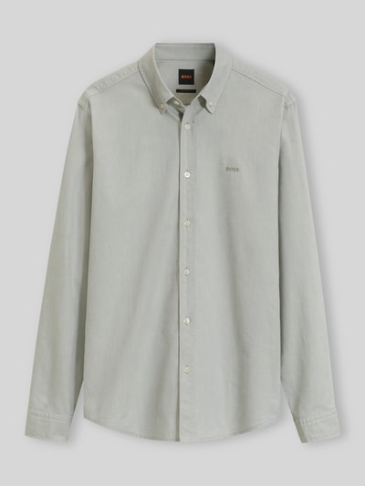 BOSS Orange Regular Fit Businesshemd mit Logo-Stitching Lind 2