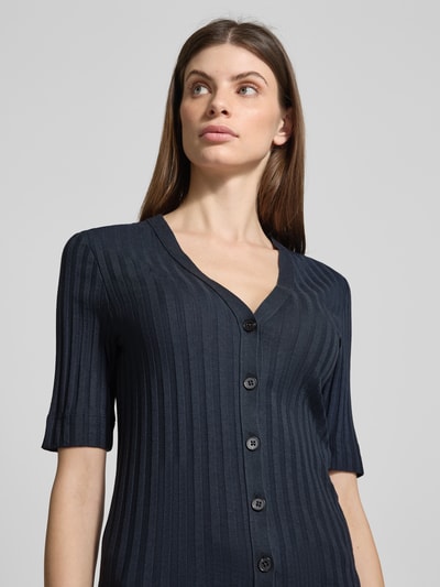 Marc O'Polo Slim fit cardigan van een mix van modal en katoen Marineblauw - 3