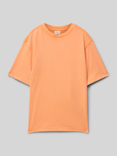 s.Oliver RED LABEL Regular Fit T-Shirt aus reiner Baumwolle Orange 1