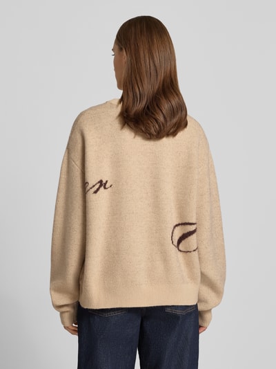 ANOTHER COTTON LAB Oversized Strickpullover mit Label-Details Sand 5