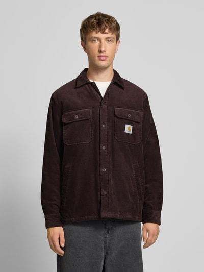 Carhartt Work In Progress Regular fit overhemdjack met borstzakken, model 'WHITSOME' Donkerrood - 4