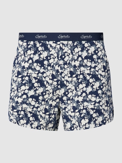 Esprit Pyjama-Shorts mit elastischem Logo-Bund Dunkelblau 1