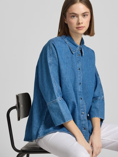 ONLY Loose fit jeansblouse van puur katoen model 'GRACE' Jeansblauw - 3