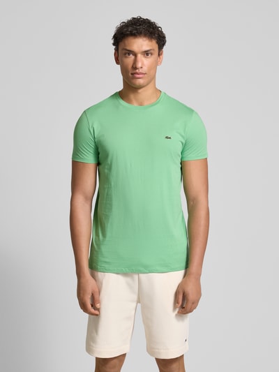 Lacoste T-Shirt mit Rundhalsausschnitt Modell 'Supima' Hellgruen 4