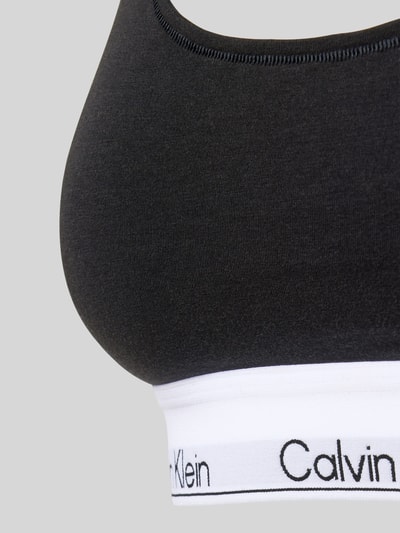 Calvin Klein Underwear Biustonosz typu bralette z paskiem z logo Czarny 2