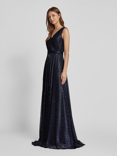 TROYDEN COLLECTION Abendkleid mit Taillenpasse Marine 1