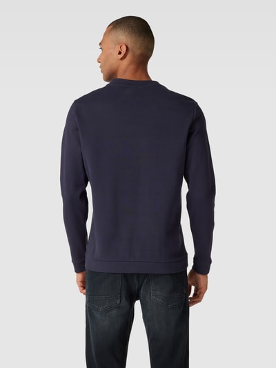 BOSS Green Sweatshirt met structuurmotief, model 'Salbo' Donkerblauw - 5