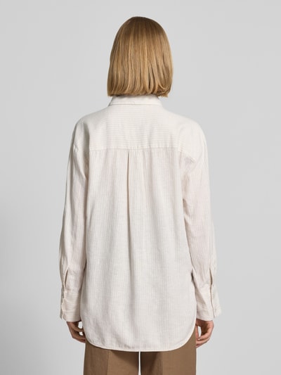 Tom Tailor Oversized blouse met lange mouwen van linnen-viscosemix Beige - 5