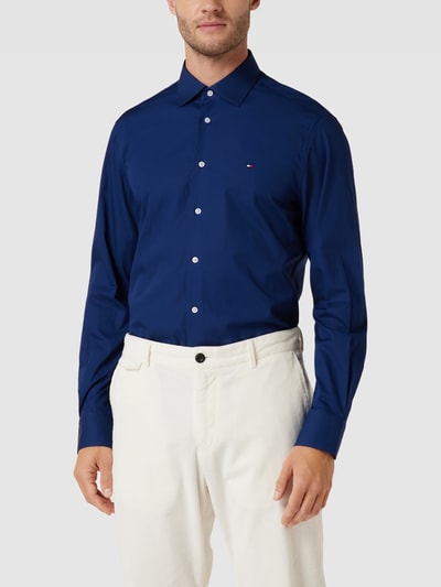 Tommy Hilfiger Tailored Regular Fit Business-Hemd mit Kentkragen Marine 4