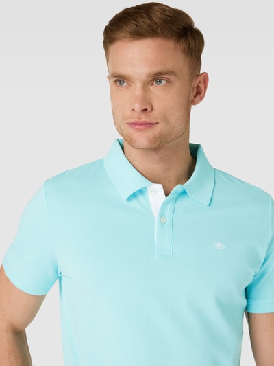 Tom Tailor Regular fit poloshirt met logostitching Oceaanblauw - 3