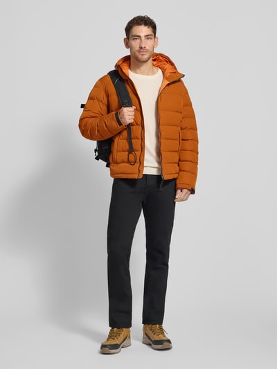Napapijri Steppjacke mit Kapuze und Reißverschluss Modell 'A-TEREZ' Orange 1
