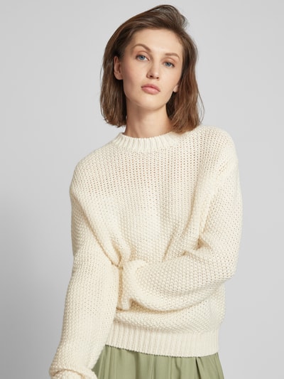 Mango Strickpullover mit Strukturmuster Modell 'SOMALIA' Offwhite 3