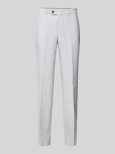 Hiltl Pantalon van linnen, model 'PARMA' Middengrijs - 2