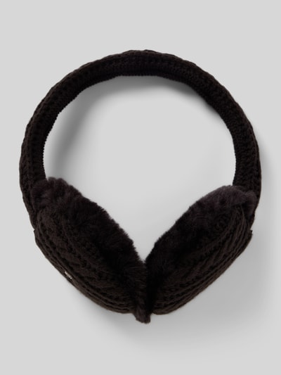 Barts Ohrenwärmer mit Zopfmuster Modell 'Monique' Black 1