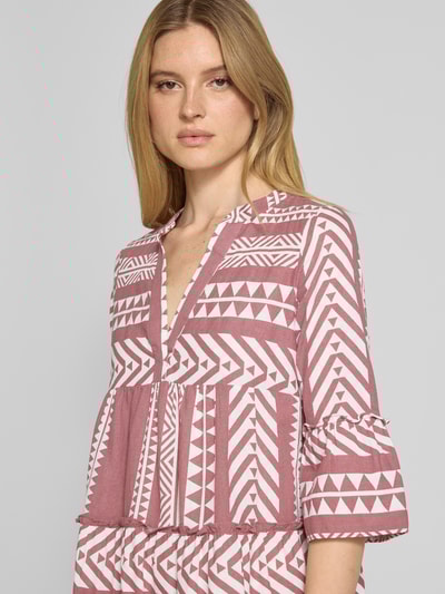 Vero Moda Figurumspielendes Tunikakleid aus reiner Baumwolle Modell 'DICTHE' Rosa 3