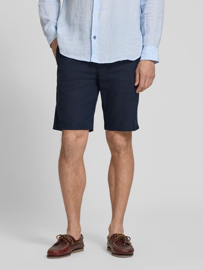 BOSS Orange Tapered Chinoshorts aus Leinen-Mix Modell 'DS_3S' Marine 4