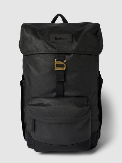 Barbour Rucksack mit Label-Patch Modell 'BARBOUR ESSENTILA WAX BAC' Black 2